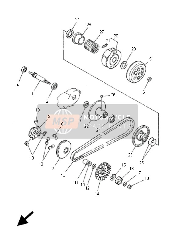 Yamaha CS50-AC JOGR 2005 Clutch for a 2005 Yamaha CS50-AC JOGR